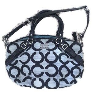 Coach Poppy Logo Big C Black Satchel Hobo …